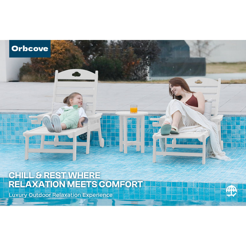 HDPE Patio Lounge chair(GREY,10Piece), White
