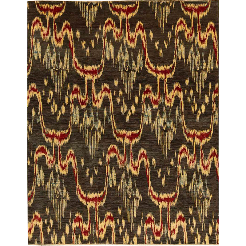 Wool Abstract Area Rug, Rectangle 8' x 9'11"