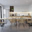 Table de salle à manger moderne extensible, d'une longueur de 23,62 po à 118 po, pouvant accueillir 2 à 10 personnes, plateau de table en panneau de fibres à densité moyenne avec cadre de support en métal robuste, pour petits appartements et grands rassemblements (blanc antique)-986500967