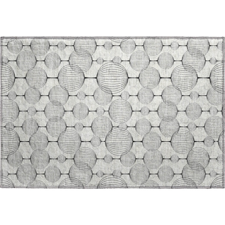 Premium Machine Washable Prisco Graphite Rug