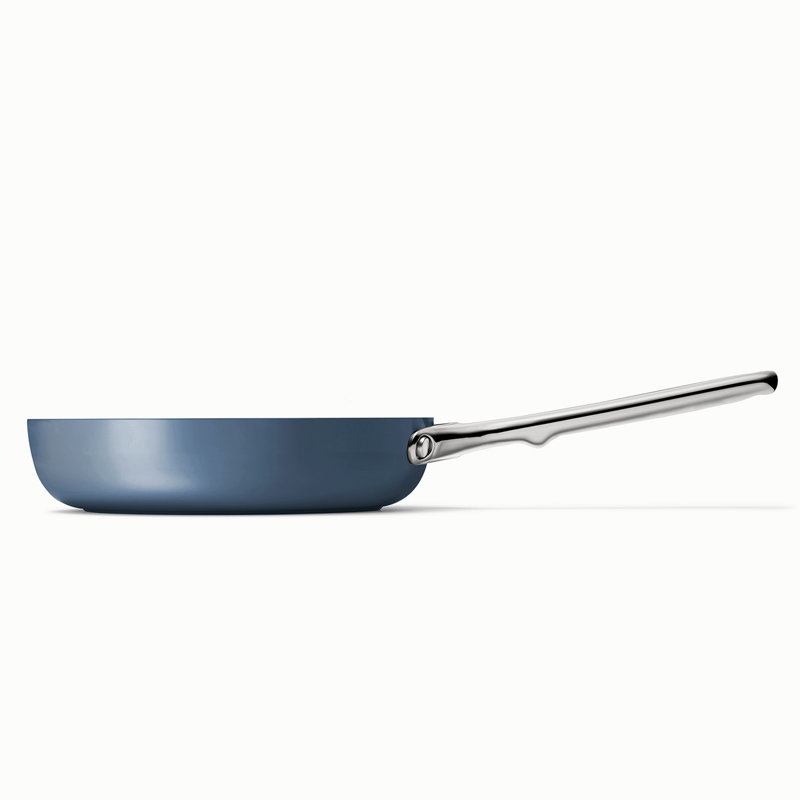 16 - Piece Non-Stick Aluminum and Stainless Steel Cookware Set, Navy