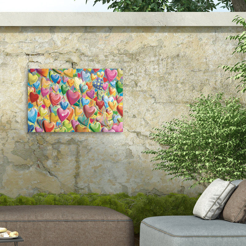 Toile extérieure avec ballons Michael David, H 12 po x l 19 po