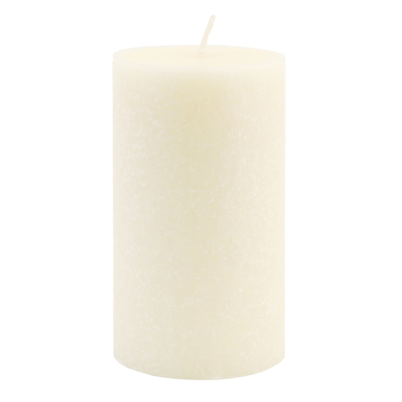 Bougie colonne non parfumée Timberline, H 6 po x l 4 po x P 4 po, Ivoire