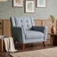 Fauteuil capitonné avec pieds en bois-1054946826