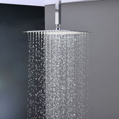 10 Inch Ceiling Mounted Shower System With Hand Shower Single Handle Shower Faucet Set Brass Shower Trim Kit With Rough-In Valve