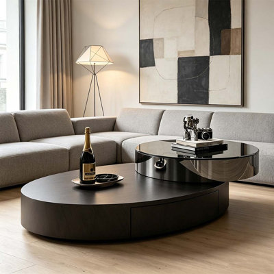 Modern Minimalist Stainless Steel Coffee Table