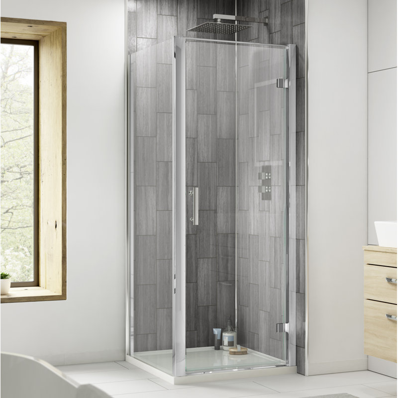 Pacific Side Panels Semi-Frameless Tempered Glass Shower, 79cm W
