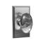 Bravura 928-G1 Dummy Glass Egg Knob on Beveled Rectangular Rose in Satin Nickel-618838580