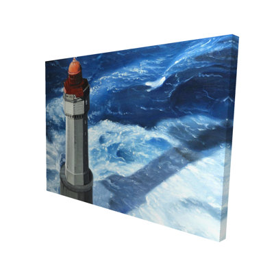 The Headlight of Jument - Marine Waves Canvas Home Decor