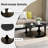 Antique Black Solid Wood Round Coffee Table With Storage