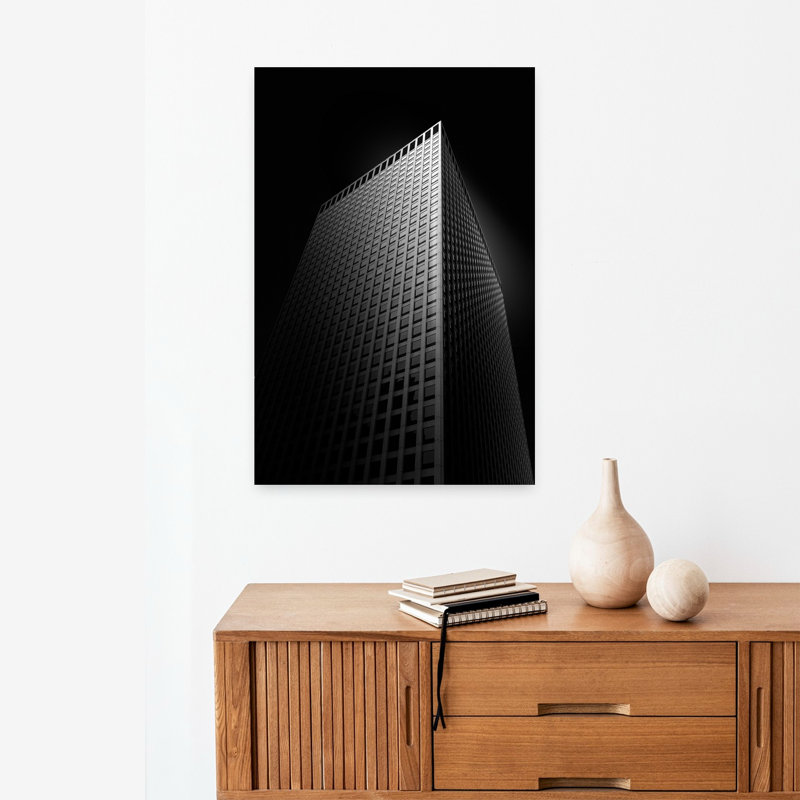 Lignes, architecture contemporaine abstraite, art mural, H 24 po x l 16 po