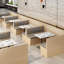 Banc rembourré en similicuir Modern Light Luxury