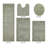 Granada Premium 100% Cotton 2155 GSM 5-Piece Bath Rug Set, OEKO-TEX® Certified, Non-Slip Spray Latex Backing, Plush Tufted, Super Absorbent, Machine Washable Bathroom Rugs for Bathroom, Shower, Tub & Vanity, Dark Sage-1687382869-1731292583