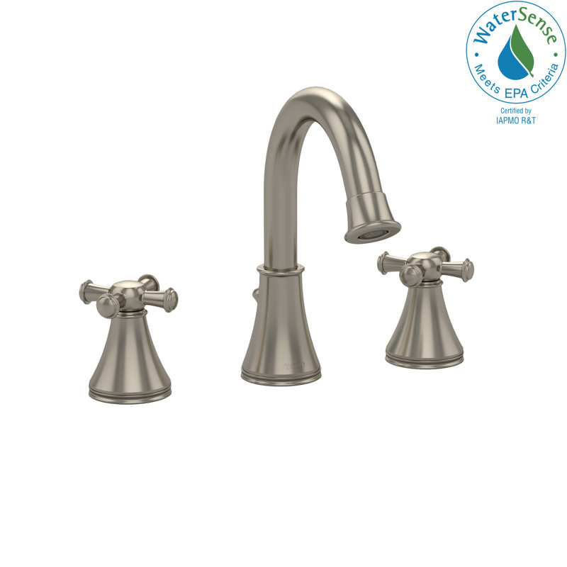 Vivian™ Widespread Bathroom Faucet with Drain Assembly, Brushed Nickel, 1.2 GPM