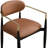 Eligah Vegan Leather Upholstered Dining Arm Chair-6766384-6766386