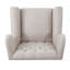 Magnifique chaise d'appoint - Tissu beige capitonné de façon captivante