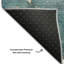 Tapis bleu sarcelle de qualité supérieure lavable à la machine Cerrito AMF518-103852007