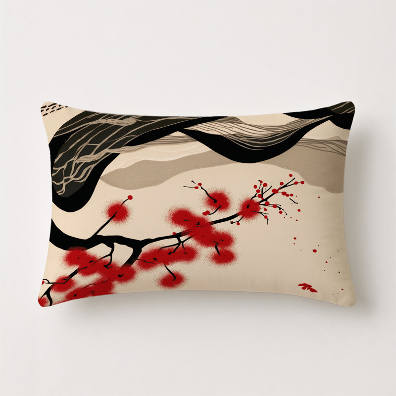 Blushing Waves Indoor And Outdoor Throw Pillow, Rectangle 20"H x 14"W