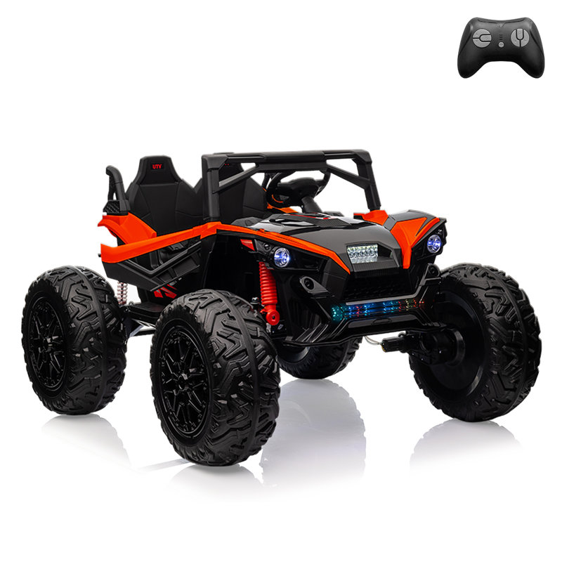 UTV 2 places 24V avec télécommande, batterie 10AH, moteurs 400W, lumières DEL, musique, klaxon, suspension