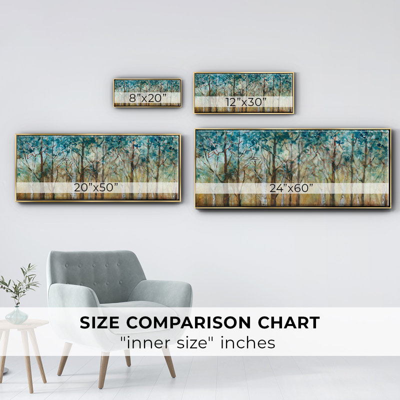 Sunlit Birch Grove- Framed Canvas