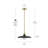1-Light Metal Adjustable Pendant Light with Etched Inner Glass Shade