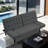 Dark Gray Futon Sofa Biscuit Tufting Seat Back 1Pc Sofa Adjustable Arm Rests Converts To Bed Couch-1022790623