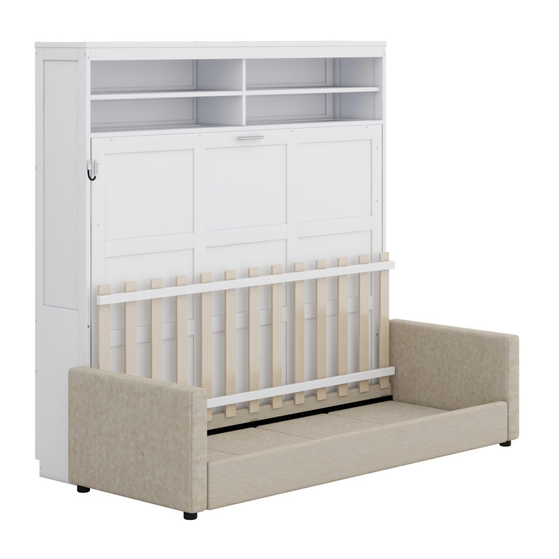 Murphy Bed Wall Bed With Sofa, White