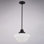 Mini-luminaire suspendu 1 lumière de 12 po de large Eastgate avec abat-jour en verre opale givré blanc Eastgate