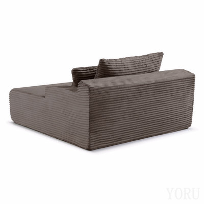 Chaise longue d'intérieur de 56 po, chaise longue surdimensionnée avec 3 coussins confortables pour salon et chambre, accoudoirs larges, tissu en velours côtelé, mousse haute densité, aucun assemblage requis (vert)