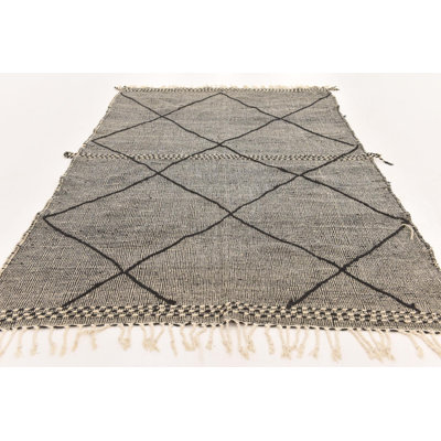 Tapis noir et blanc Nathaniel