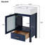 Meuble-lavabo de 20 pouces avec lavabo en céramique et beaucoup de rangement-502567562