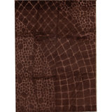 Animal Print Area Rug in Brown
