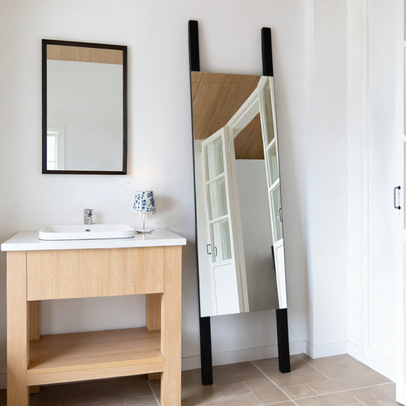 Miroirs droits droits en bois massif