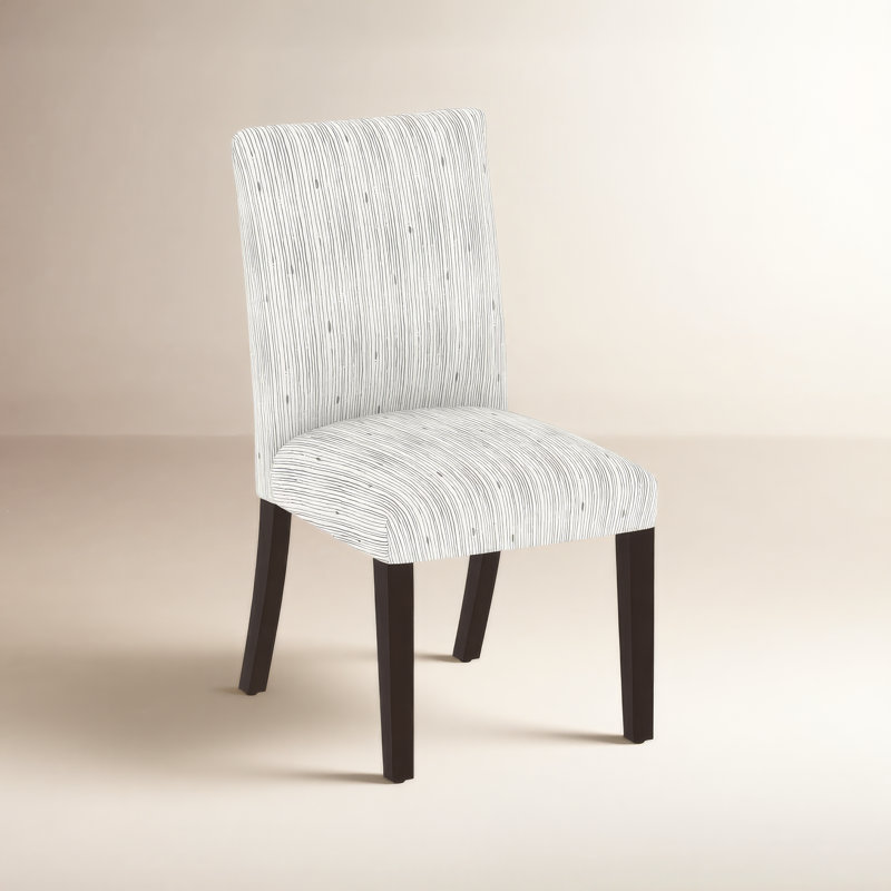 Chaise parsons rembourrée, Espresso, Sustain® Milsap en tweed granit