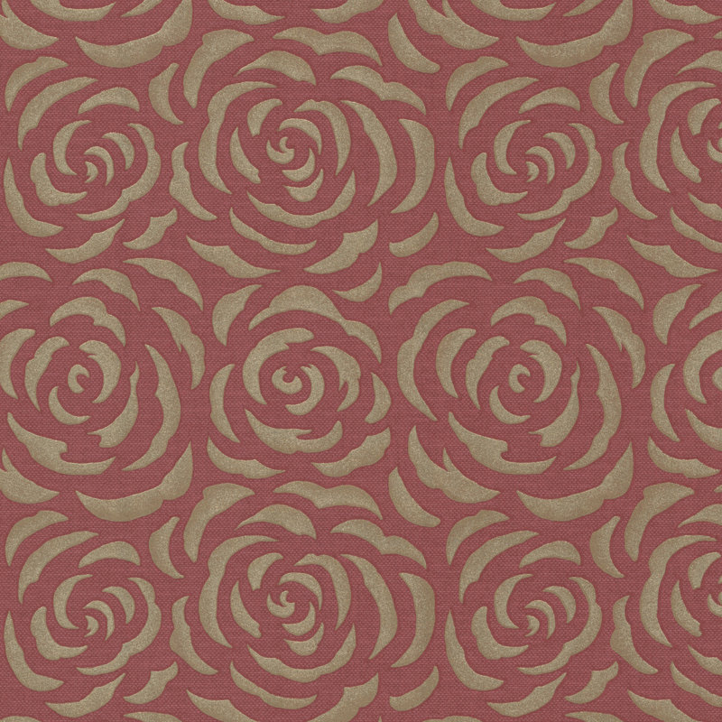 Rouleau de papier peint lisse 33 pi x 20,5 po Sinclaire, Rouge