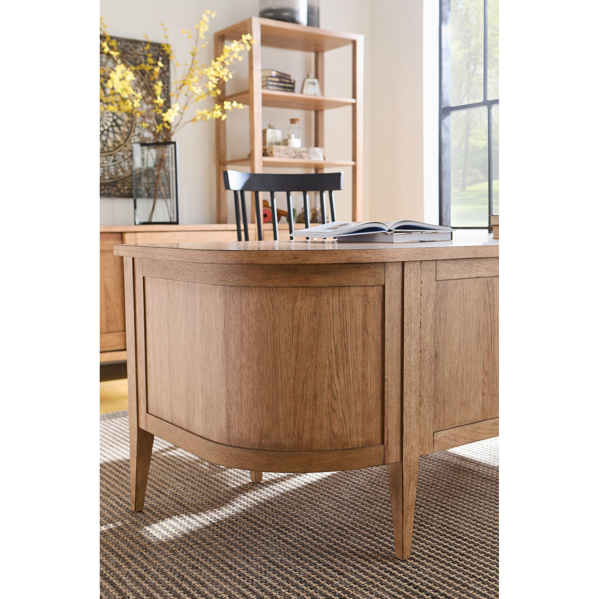 Today's Traditions Desk (5 drawers, file storage), Brown 