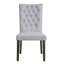 Ensemble de 2 chaises d'appoint Merel en lin gris et chêne gris