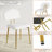 Modern Faux Leather Dining Chairs Set Of 4, Upholstered Kitchen & Dining Room Chairs With Padded Seat And Gold Metal Legs, Contemporary Side Chairs For Dining Room, Living Room, Vanity-1956855534