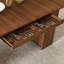 Table de salle à manger Mid-Century avec rangement spacieux et charme rustique
