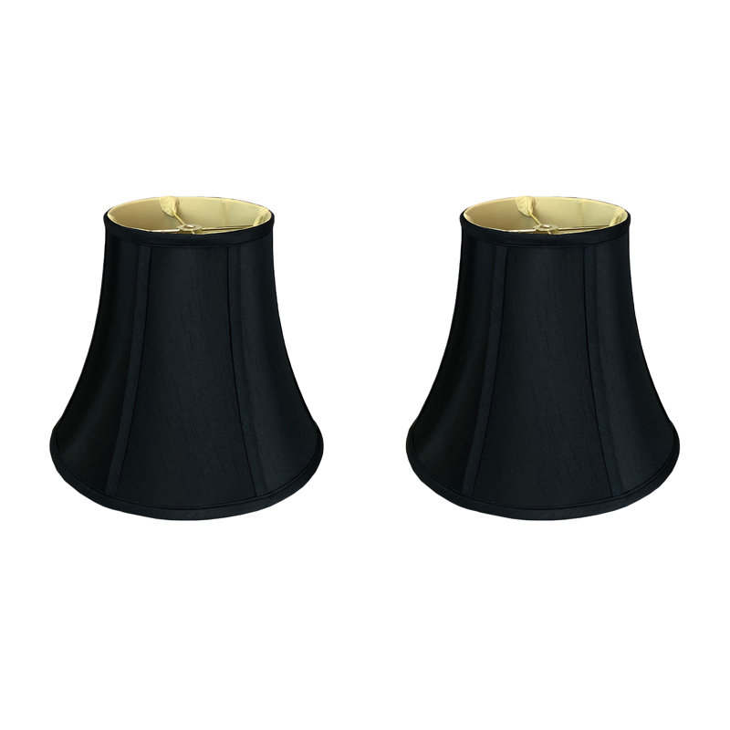 Royal Designs, Inc. BSO-704-12BLK / GL-2 abat-jour de base véritable cloche, 6,5 x 12 x 10,5, noir avec or, paquet de 2, Noir