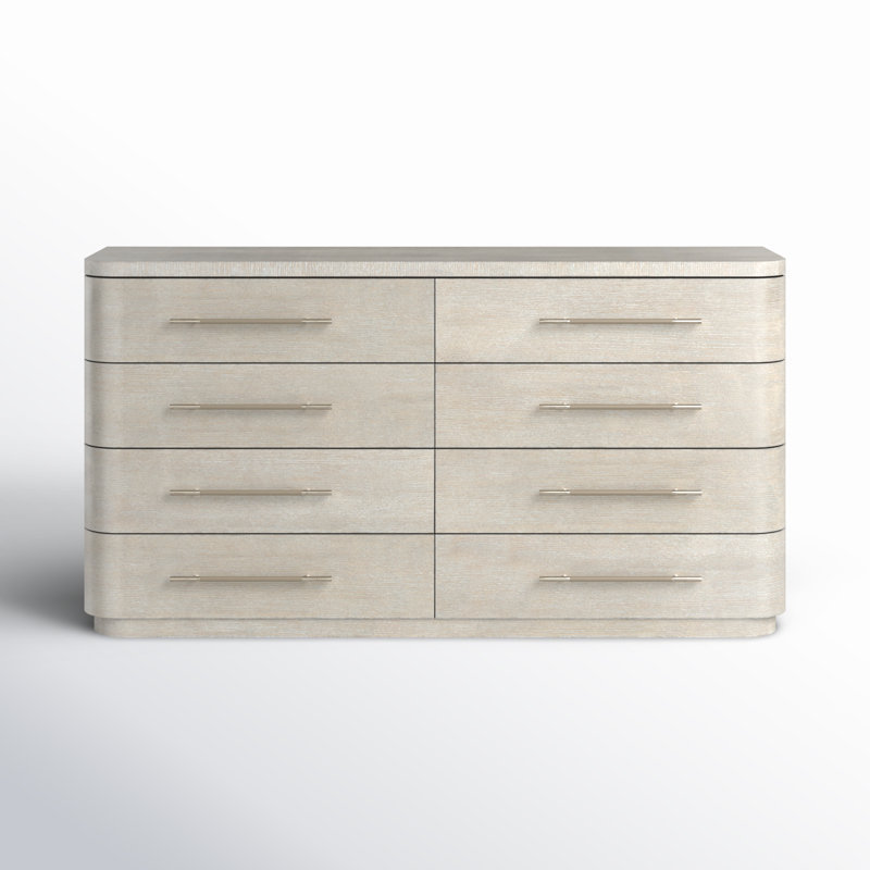 Modern Mood 8 - Drawer Dresser, Light Wood/Diamond