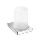 Edition K Toothbrush Holder - Wall Mount - 5" Brass/Glass/Polished Chrome