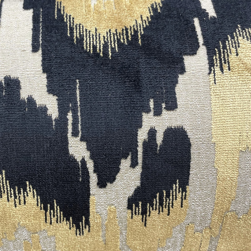 Abstract Linen Outdoor Throw Pillow, 20" x 36", Rectangular