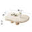 Cloud-shaped Coffee Table With 4 Legs – 38.5-inch White Modern Accent Table For Living Room And Indoor Spaces