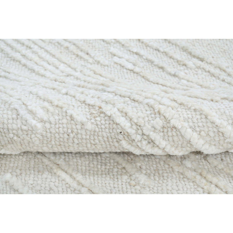 Wool Area Rug in Ivory, Rectangle 12' x 15'