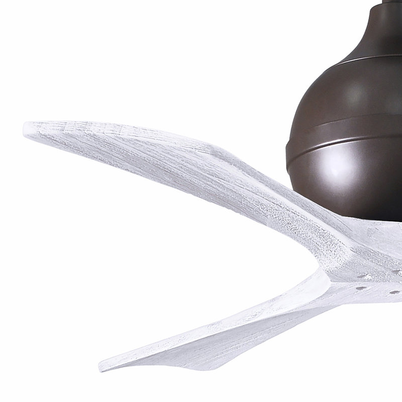 Ventilateur de plafond à 3 pales Irene, Bronze texturé, Blanc mat, 72"