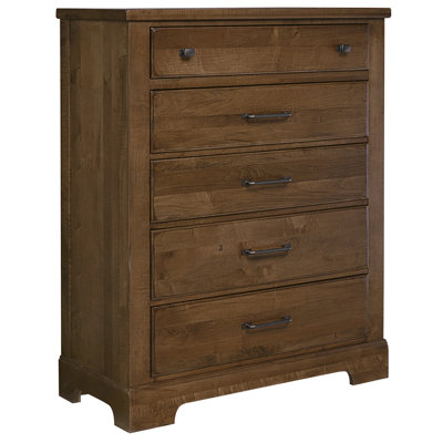 Maximilian Solid Wood 43'' W 5 - Drawer Dresser