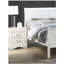 1pc Table de chevet blanche Louis Philippe