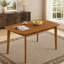 Table de salle à manger moderne du milieu du siècle en bois massif pour 4 personnes, design rectangulaire minimaliste, montage facile, durable et élégant