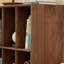 Bibliothèque de rangement vintage en bois massif pur